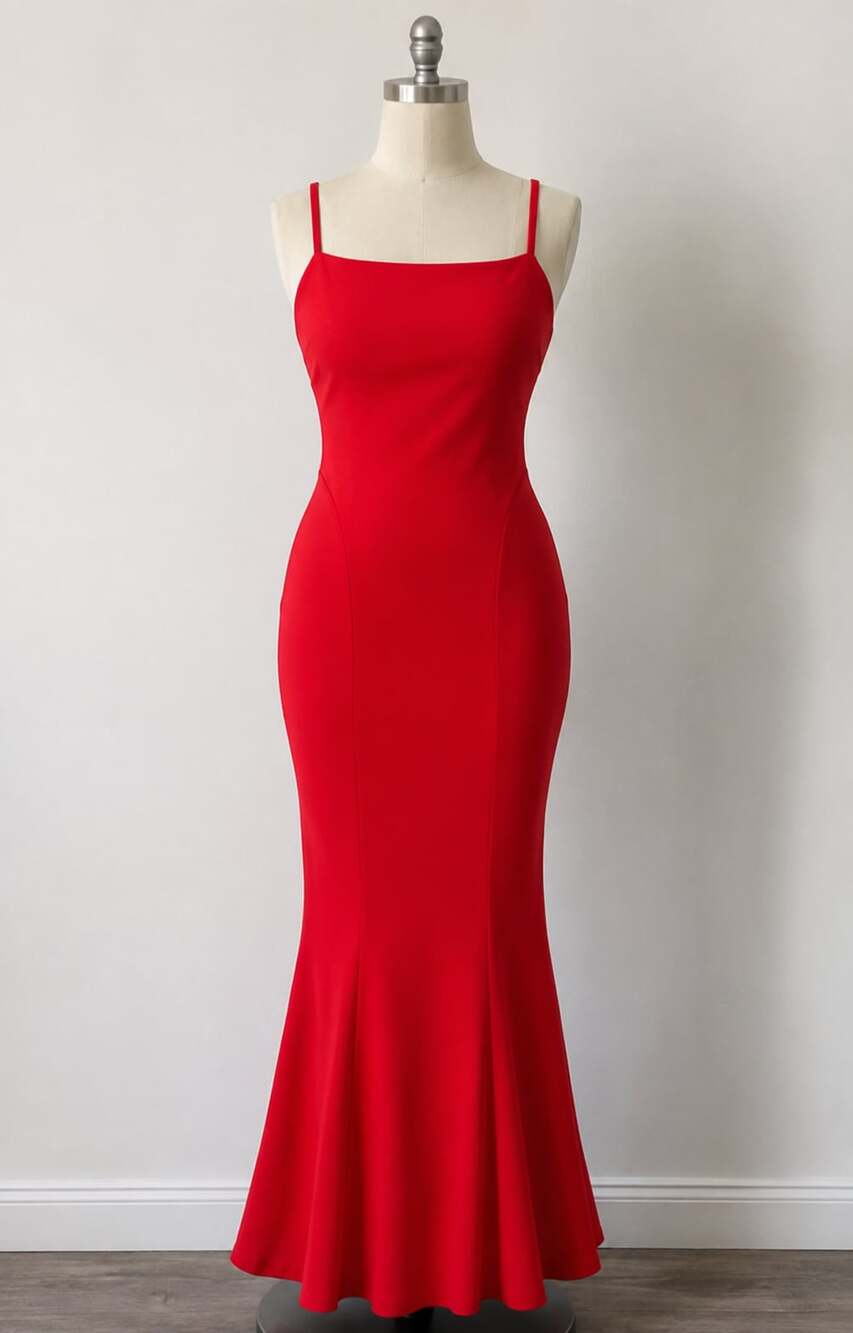 Susana Monaco Red Mermaid Hem Maxi Dress Size XS